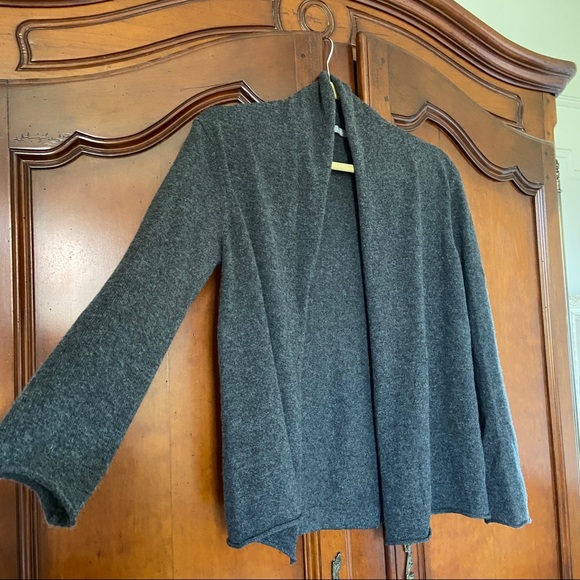 In Cashmere Classic All Season Open Front Wrap Cardigan - Picture 2 of 7